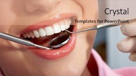  Presentation with heal - Slides enhanced with dental heal - close-up of patient s open background and a coral colored foreground