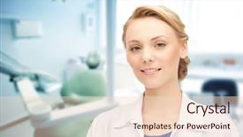  Presentation with medical concept - Colorful PPT theme enhanced with dental heal - people medicine stomatology and healthcare backdrop and a lemonade colored foreground