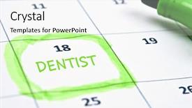  Presentation with dentist - Slides featuring dental health - calendar mark with dentist background and a sky blue colored foreground