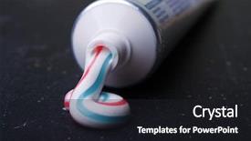  Presentation with dental hygiene - Theme enhanced with fluoride - dental hygiene - teeth healthcare background and a dark gray colored foreground