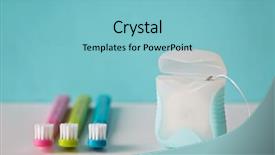  Presentation with dental hygiene - Slide deck featuring dental hygiene dental floss background and a light blue colored foreground