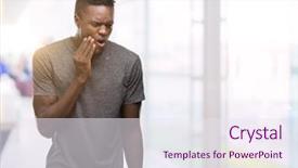  Presentation with african american dental - Slides having dental illness on teeth dentist background and a  colored foreground