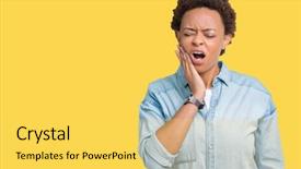  Presentation with african american dental - Slide set consisting of dental illness on teeth dentist background and a  colored foreground