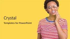  Presentation with african american dental - Presentation with dental illness on teeth dentist background and a  colored foreground