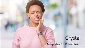  Presentation with african american dental - Colorful PPT layouts enhanced with dental illness on teeth dentist backdrop and a  colored foreground