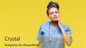  Presentation with african american dental - PPT layouts enhanced with dental illness on teeth dentist background and a  colored foreground