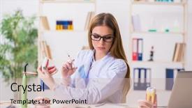  Presentation with dentistry - Slide deck having dental injection - dentistry student practicing skills background and a soft green colored foreground