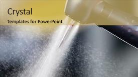  Presentation with dental instrument - PPT theme enhanced with dental instrument background and a yellow colored foreground