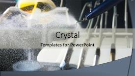  Presentation with dental instrument - Cool new PPT layouts with dental instrument backdrop and a light gray colored foreground