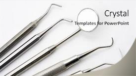  Presentation with dental instrument - Colorful slide set enhanced with dental instruments backdrop and a  colored foreground