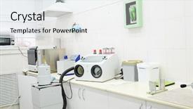  Presentation with dental prosthesis - Slides featuring dental laboratory background and a white colored foreground