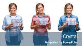  Presentation with collage - PPT theme enhanced with dental month - collage of middle age hispanic background and a  colored foreground