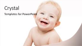  Presentation with baby teeth - Audience pleasing slide deck consisting of dental month - little cute newborn baby child backdrop and a sky blue colored foreground