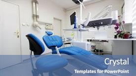  Presentation with dental - Theme consisting of dental ordination with blue dental background and a ocean colored foreground
