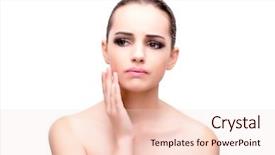  Presentation with ceiling designs abstract architecture white - Audience pleasing slides consisting of dental pain - woman with toothache isolated backdrop and a lemonade colored foreground