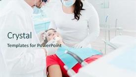  Presentation with dental surgery - Theme with dental pregnancy - dentist and paramedic treating pregnant background and a sky blue colored foreground