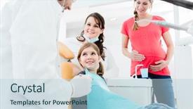  Presentation with dental child - Colorful theme enhanced with dental pregnancy - dentist treating the whole family backdrop and a lemonade colored foreground