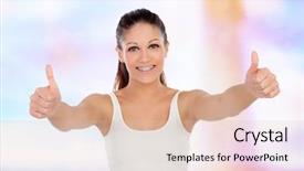  Presentation with african american teenager girl - Slide deck enhanced with dental retainers - cute teenager girl with brackets background and a lemonade colored foreground