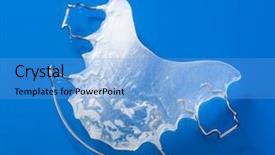  Presentation with orthodontic - Slide deck enhanced with dental retainers - orthodontic teeth retainer brace bracket background and a teal colored foreground