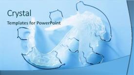  Presentation with orthodontic - Audience pleasing slide set consisting of dental retainers - orthodontic teeth retainer brace bracket backdrop and a sky blue colored foreground