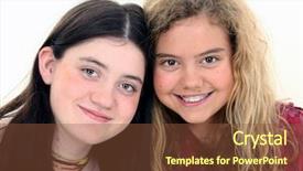  Presentation with old - Amazing slide deck having dental retainers - two beautiful 12 year old backdrop and a tawny brown colored foreground