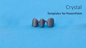  Presentation with metal - Amazing slide set having dental-silver-metal-tooth-crowns backdrop and a light blue colored foreground