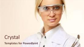  Presentation with holding hands - Beautiful presentation theme featuring dental surgeon - image of assistant on glasses backdrop and a  colored foreground