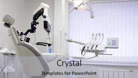  Presentation with dental office - Cool new presentation theme with dental tools - dentist office backdrop and a light blue colored foreground
