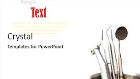  Presentation with dental - Colorful PPT theme enhanced with dental tools and equipment backdrop and a white colored foreground