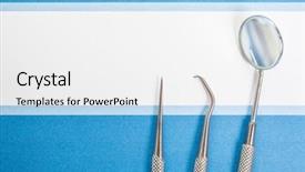  Presentation with preventive dental care - Audience pleasing slide set consisting of dental tools dentist and dental backdrop and a white colored foreground