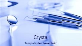  Presentation with dental - Audience pleasing slide deck consisting of dental-tools-set backdrop and a light blue colored foreground