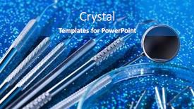  Presentation with tools - Beautiful presentation theme featuring ortodontics - dental tools backdrop and a teal colored foreground