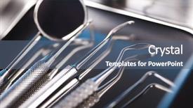  Presentation with tools - Presentation enhanced with dental tools background and a ocean colored foreground