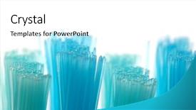  Presentation with piles - Colorful presentation design enhanced with structure of straight blue and green piles backdrop and a white colored foreground