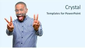  Presentation with christian african american men - Slide deck consisting of dental vision - african american man with beard background and a  colored foreground