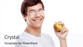  Presentation with health and education - Amazing presentation theme having dental vision - close up portrait of young backdrop and a sky blue colored foreground