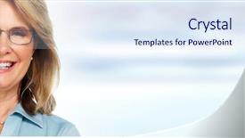  Presentation with pcos woman - Colorful presentation theme enhanced with dental vision - mature woman portrait backdrop and a  colored foreground