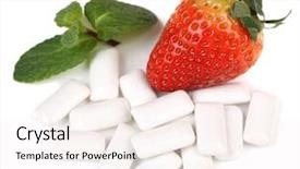  Presentation with chewing gum - Colorful presentation theme enhanced with dentalcollections - chewing gum with fruit taste backdrop and a  colored foreground
