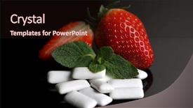  Presentation with chewing gum - Slide set having dentalcollections - chewing gum with fruit taste background and a  colored foreground