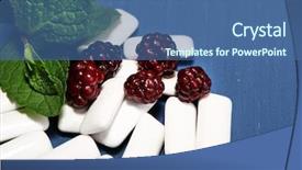  Presentation with chewing gum - Cool new PPT layouts with dentalcollections - chewing gum with fruit taste backdrop and a  colored foreground