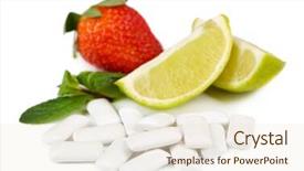  Presentation with taste - Cool new slides with dentalcollections - chewing gums with fruit taste backdrop and a cream colored foreground