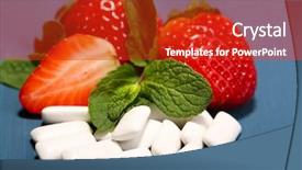  Presentation with taste - Amazing presentation having dentalcollections - chewing gums with fruit taste backdrop and a  colored foreground