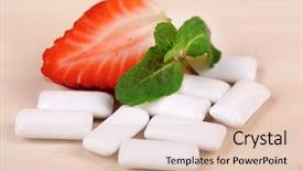  Presentation with taste - Presentation theme with dentalcollections - chewing gums with fruit taste background and a  colored foreground