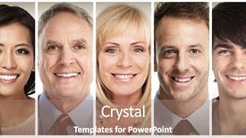  Presentation with people face adults - Audience pleasing slide deck consisting of dentalcollections - happy smiling people faces backdrop and a coral colored foreground
