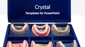  Presentation with denture - Cool new slide deck with dentalcollections - set of six different color backdrop and a navy blue colored foreground