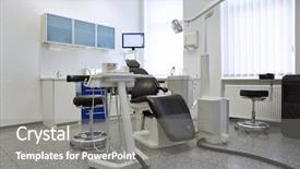  Presentation with root canal treatment - Cool new theme with dentaloffice - dentist chair in bright treatment backdrop and a gray colored foreground