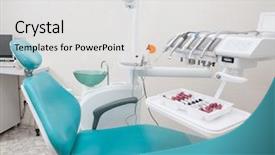  Presentation with dentist - Presentation having dentaloffice - dentist office background and a light gray colored foreground