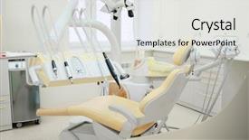  Presentation with interior - Theme having dentaloffice - interior of a stomatologist's office background and a white colored foreground
