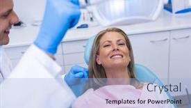  Presentation with electric - Presentation theme enhanced with dentist-adjusting-electric-light background and a light blue colored foreground