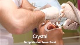  Presentation with therapeutic - Presentation design having dentist and assistant were bent background and a red colored foreground